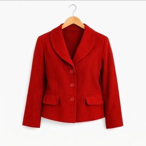 Harve Benard Red Wool Coat Plus Size 16